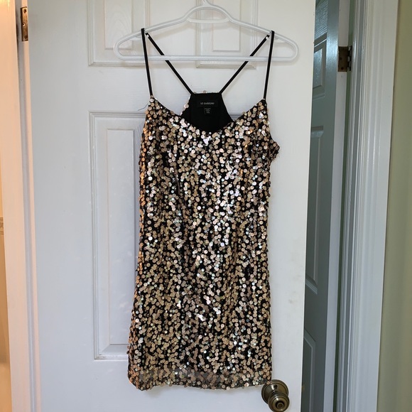 Black, gold, silver & copper sequin dress - Picture 1 of 3